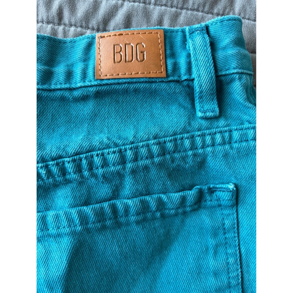 BDG Urban Outfitters Teal Green Mom High-Rise Denim Shorts Size 27 - Picture 8 of 8